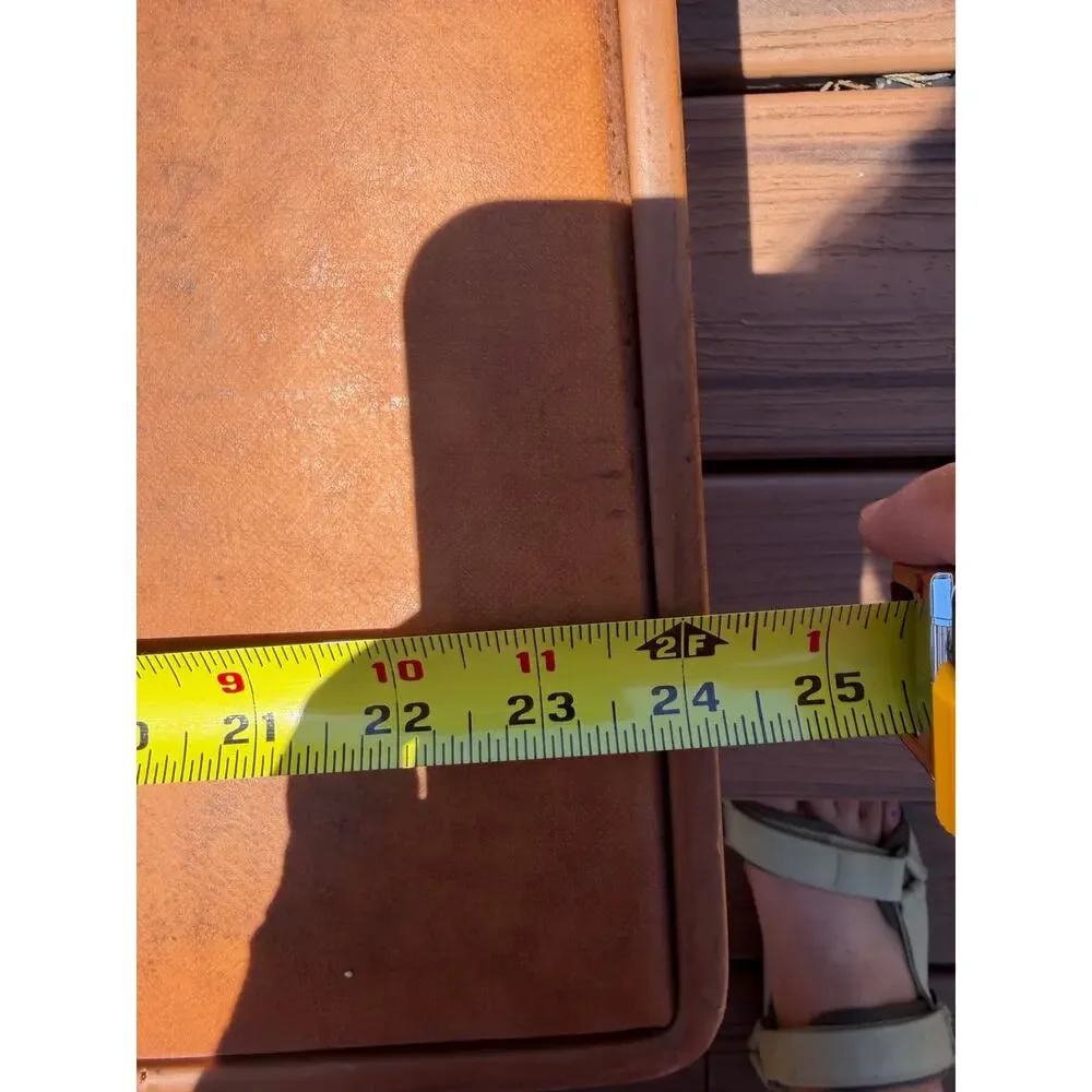 Vintage Hartmann All Leather Suitcase with Belting Luxury Luggage Tan 24